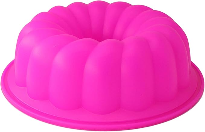 X-Haibei 8 Inch Fancy Round Donut Gelatin Jello Cake Chocolate Baking Silicone Mold