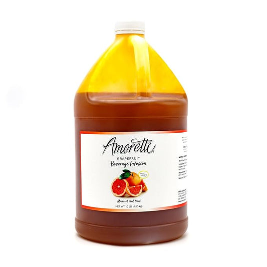 Amoretti - Grapefruit Beverage Infusion, (10 lbs) - Drink Mix & Water Enhancer with Pump for Flavoring Cocktails, Waters, Teas, Mocktails, and other Beverages, Preservative Free, Gluten Free