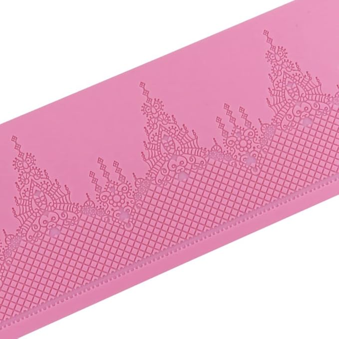 Embossing Lace Fondant Moulds, Crown Castle Border Lace Mat Wedding Cake Decoration Tool, Cupcake Mat Silicone Molds…