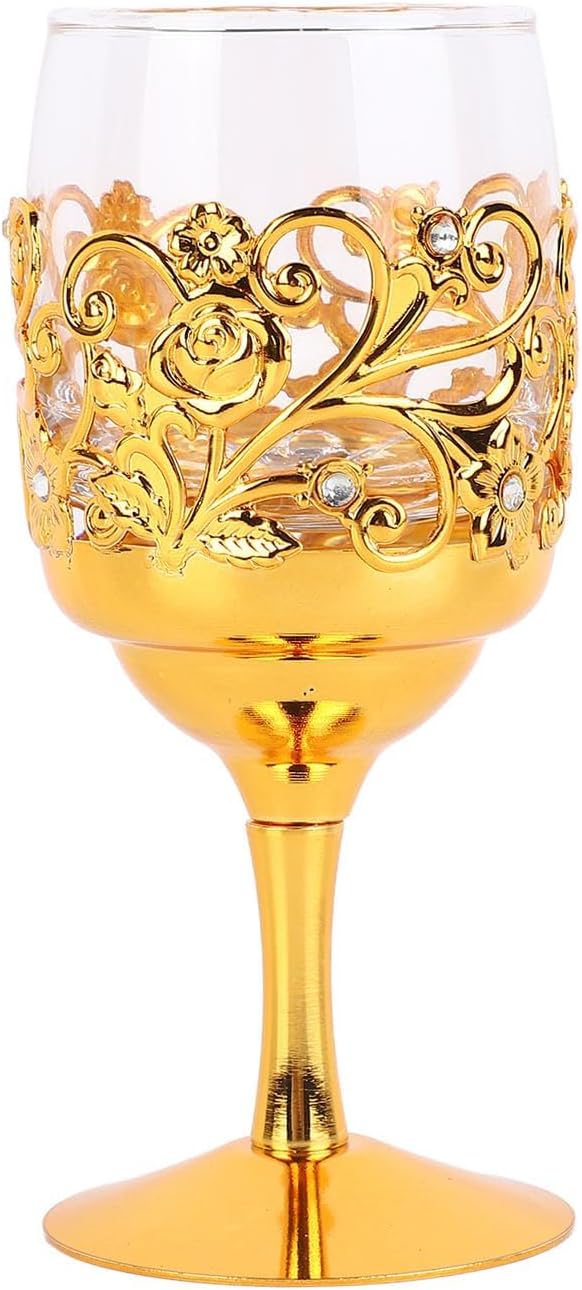 6Pcs Metal Wine Glass Set, Removable Stem or Stemless Design, Embossed Glassware for Home Bar, Dishwasher Safe - Image 5
