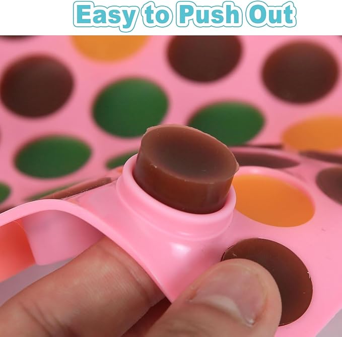 3pcs Round Candy Molds Silicone Molds for Hard Candy, Gummy, Caramels, Chocolate, Ganache, Ice Cubes, 220 Cavity - Image 5