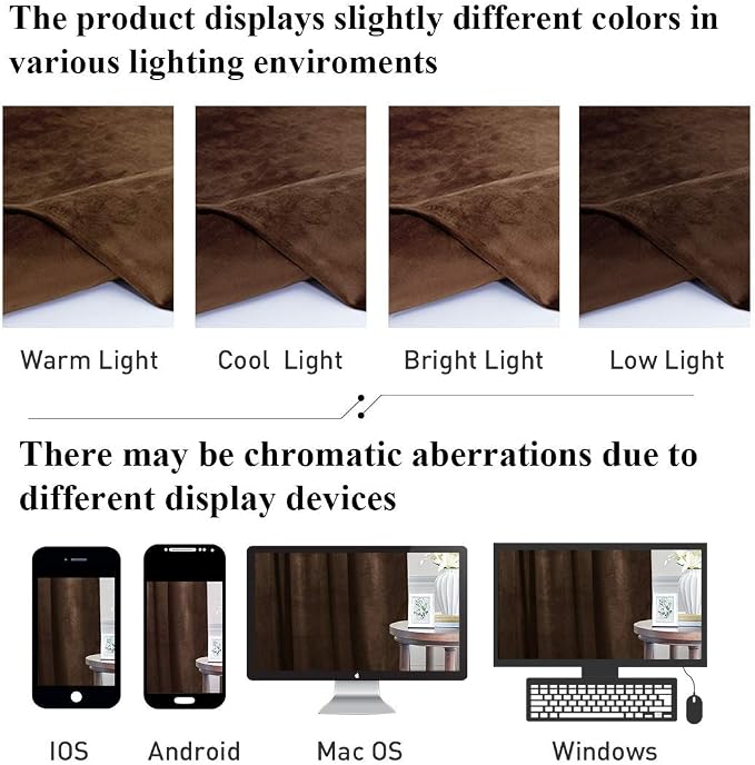 Extra Wide Brown Waterfall Valance Curtain W98 inches, 1 Panel | Super Soft Thick Heavy Velvet Fabric, Light Blocking Window Drapes Rod Pocket for Bay Window, Kitchen - Image 6
