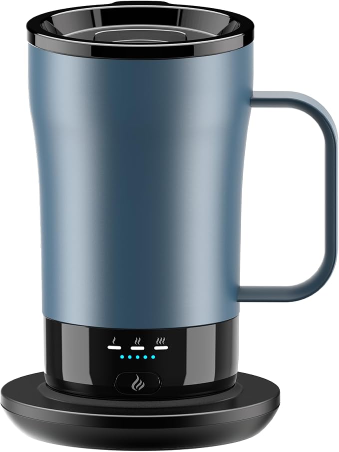 Self-Heating Coffee Mug, 14oz Heated Coffee Mug - Rechargeable Temperature Control Coffee Mug Keep Coffee Hot, Smart Mug Great Gift for Coffee Lovers & Slow Sippers by PUSEE