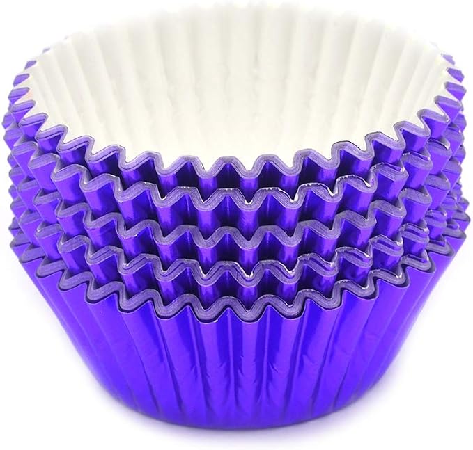 Standard Purple Foil Cupcake Liners Muffin Baking Cups for Party and More, 100-Count - Image 5
