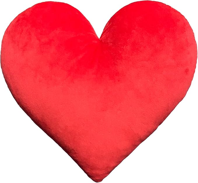 EvZ Official Certified Heart Emoji Pillow - 31cm Large Soft Plush Solid Red Heart-Shaped Emoticon Cushion - Official Emoji Licensed Romantic Gift for Valentine's Day, Anniversary & Wedding (Red) by EvZ