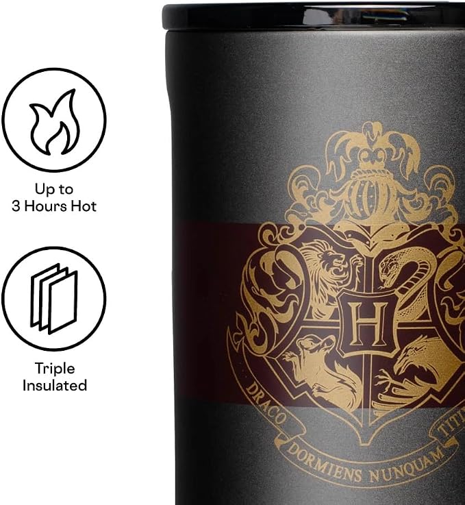 Corkcicle Harry Potter Coffee Mug - Stainless Steel Insulated Cup With Lid For Tea & Coffee - Non-Slip Silicone Base - Durable Travel Mug - Dishwasher Safe - BPA Free - 16 oz - Hogwarts Crest - Image 3