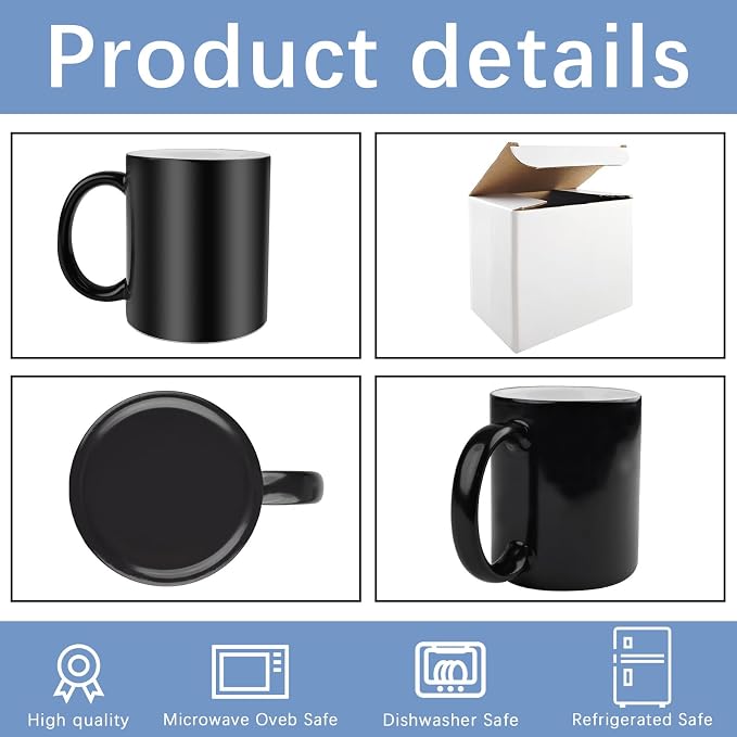 12 PACK 11 oz sublimation color changing mug with boxes round handle tazas para 11oz ounce coffee cups for sublimation mug blanks bulk products - Image 3