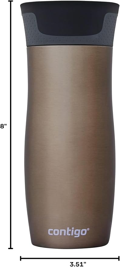 Contigo West Loop Autoseal Travel Mug, Stainless Steel Thermal Mug, Vacuum Flask, Leakproof Tumbler, Coffee Mug with BPA-Free Easy-Clean Lid - Image 9
