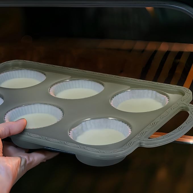 Silicone Cake Mold Muffin Pan Non-stick Bakeware for Creative Desserts Family Baking High Heat Flexible Cupcake Tray Easy Bake Supplies
