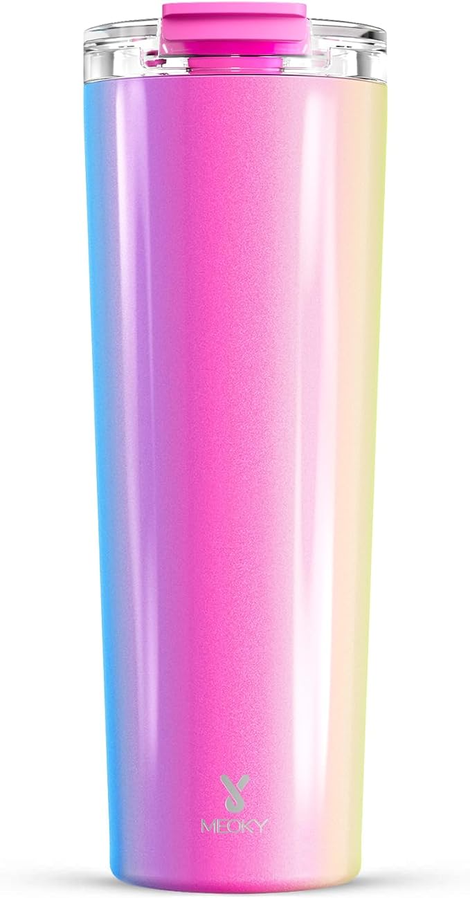 Meoky 30 oz Insulated Travel Coffee Mug: Leak Proof Lid, Carnival | Stainless Steel Coffee Tumbler, Keeps Hot for 8 Hours or Cold for 24 Hours, Fits in Car Cup Holder, BPA Free by MEOKY