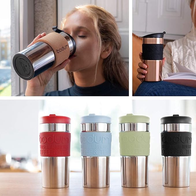 Bodum 11068-01 Vacuum Travel Mug, 0.35 L - Small, Black 1 Count (Pack of 1) - Image 6