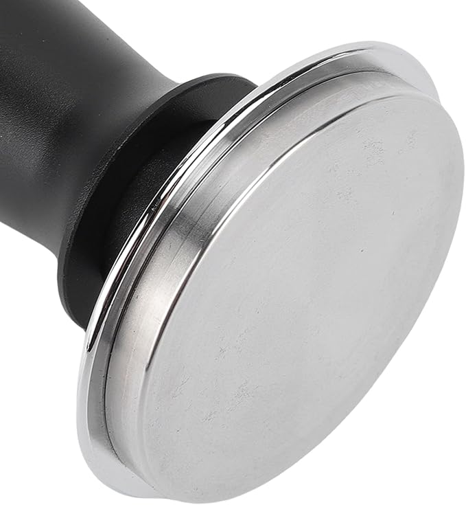 Walnut Wood Coffee Tamper with Stainless Steel Base, 58mm Precision Ground Coffee Tamper for Cafe & Home Brewing