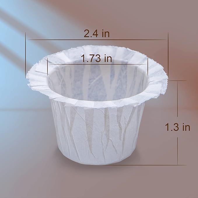 300 Count Disposable Coffee Filters Compatible with Keurig Brewers Single Serve 1.0 and 2.0, Use with Reusable K Cup Coffee Pods