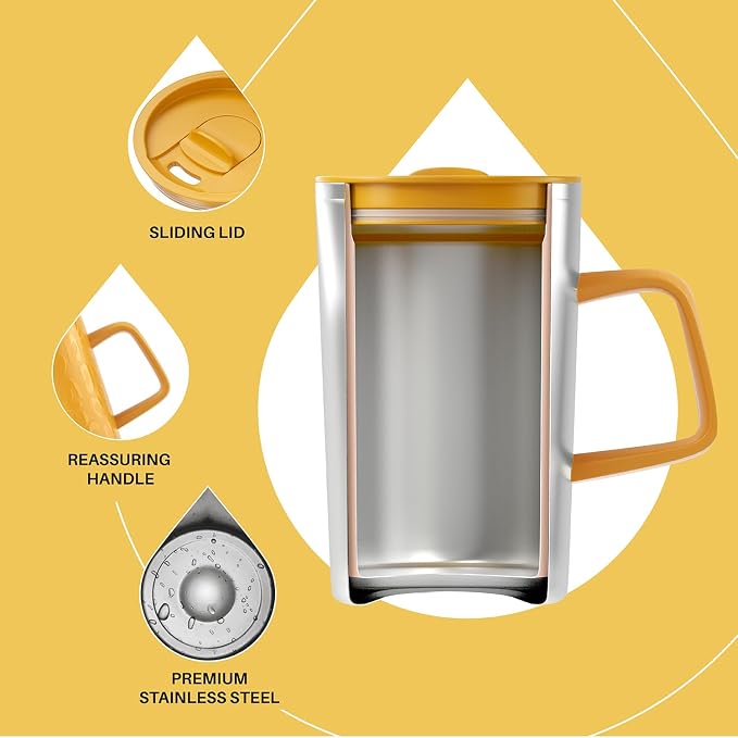 Ideus 16 oz Insulated Stainless Steel Coffee Mug with Lid, Leopard Honey | Perfect for home, office, or daily use| Easy to clean wide mouth| Sweat-proof| On the go - Image 3