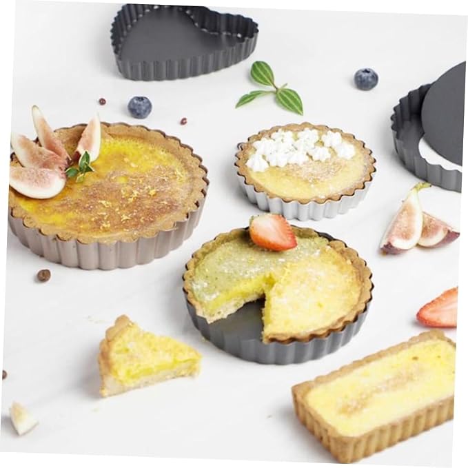 IMIKEYA 2pcs Non-stick Cake Molds Live Bottom Tart Pizza Pans for Baking Pies Quiches and Desserts - Image 4