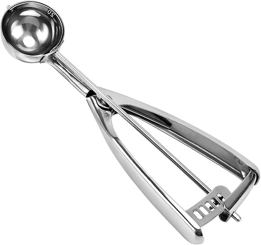 Small Cookie Scoop, 1.5 Tbsp/ 0.8 OZ Cookie Dough Scoop, 1.6 inch/ 4 CM Ball, 18/8 Stainless Steel Small Ice Cream Scoop, Secondary Polishing