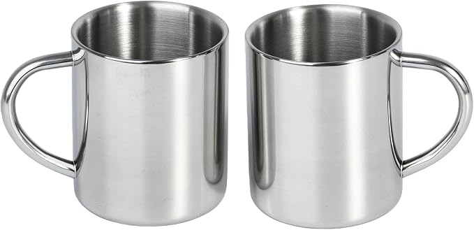IMEEA Small Coffee Mug 10oz Double Wall Stainless Steel Cups, Set of 2 - Image 8