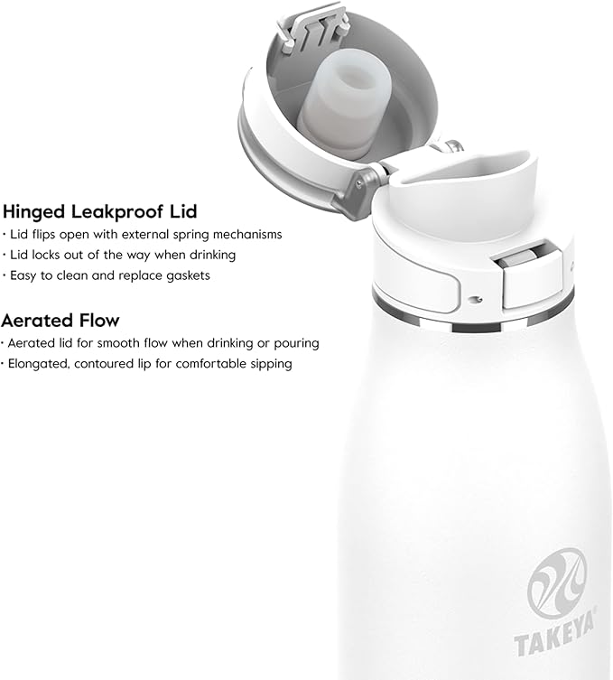Takeya Traveler Stainless Steel Travel Coffee Mug with Flip-Lock Lid (25 oz, Arctic)- Leakproof Insulated Mug for Coffee & Tea - Image 2