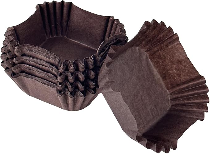 qiqee Square Cupcake Liners, 500 Count, Coffee,Standard Size - Image 4