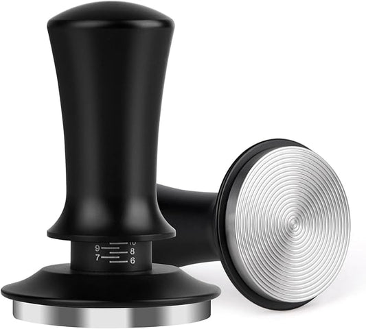 51mm Espresso Tamper, Coffee Tamper for Espresso Machine, Espresso Tamp with Spring Loaded Tamper, Depth-adjustable Espresso Hand Tampers 51mm