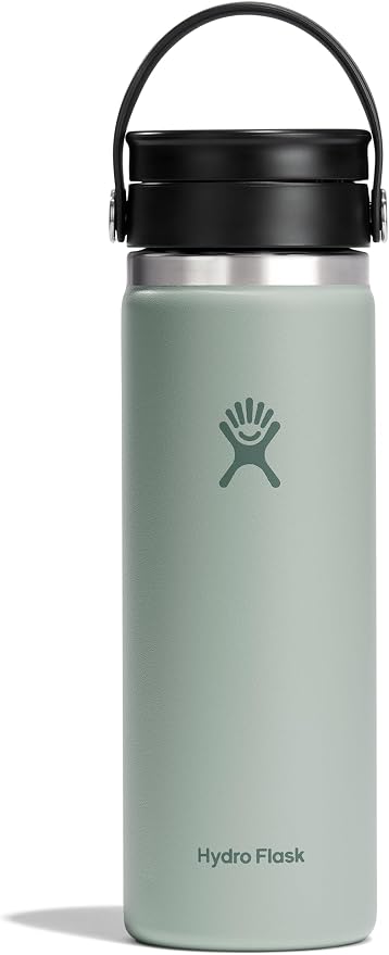 Hydro Flask Water Bottle - Insulated Stainless Steel - Wide Mouth Flex Sip Lid, Non Spill, Leakproof and Refillable in 20 Oz Agave by Unknown