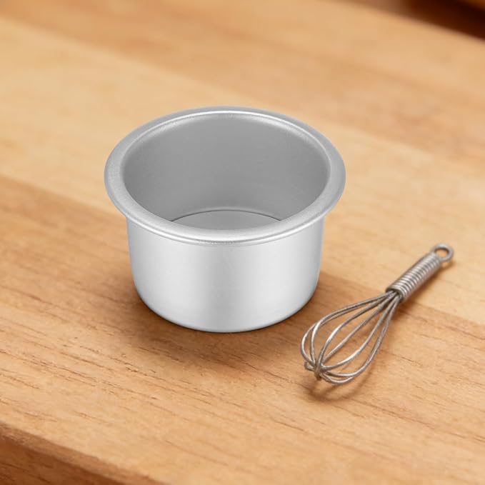 Gatuida 4 Pcs Mini Round Cake Tins with Removable Bottom 2.51 X 1.96 X 1.57 in Cake Pan for Baking Cheesecakes Chiffon Cakes Daily Baking Family Dinners Friends Gatherings - Image 3