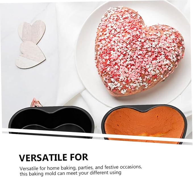 Heart Shaped Baking Mold Detachable Cake Pan for Mousse and Chiffon Cakes Non-stick Aluminum Tray for Home Baking for Valentine Day and Special Occasions - Image 2