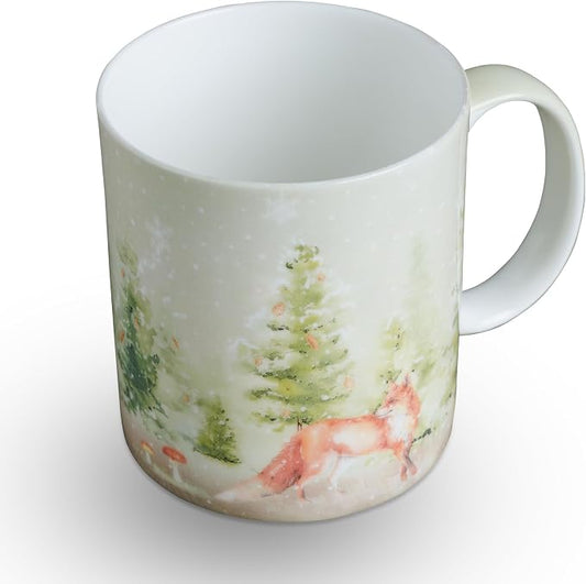 Maison d' Hermine Coffee Mug with Handles Tea Cups (12 Ounce, Pack of 1) | Fine Bone China Coffee Mugs for Hot Beverages Cappuccino Latte Home Restaurant Spring Summer -Winter Morning - Hoge Veluwe by MaisondHermine