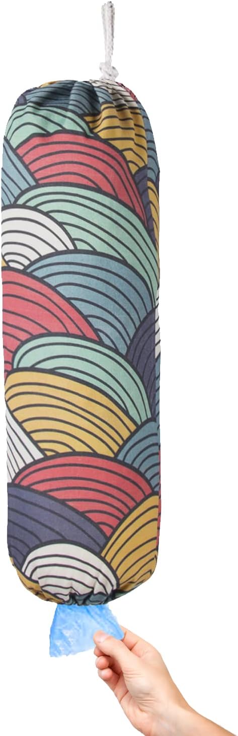 Plastic Bag Holder, Wall Mount Grocery Bag Organizer and Dispenser for Home and Kitchen by TOGETRUEHOME