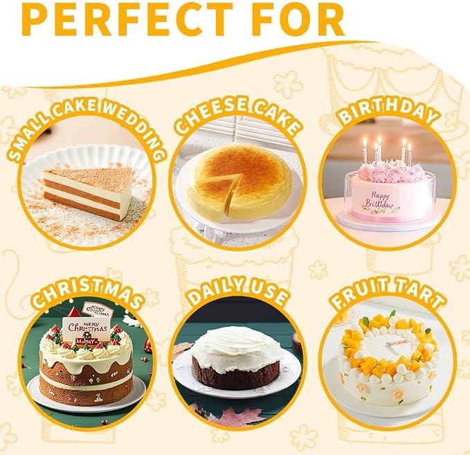 8 Inch Cake Pan, 3PCS Carbon Steel Round Cake Pans with 100 PCS Parchment Paper, Nonstick Cake Tins Flan Mold with Handle, Non-toxic & Healthy, Dishwasher Safe - Image 7