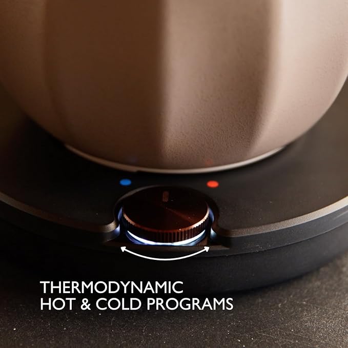 Hot & Cold Drinking Chocolate System - The ALL-NEW Velvetiser - Hotel Chocolat - 1 mug and 1 glass - European Style Drinking Chocolate - Pewter Edition