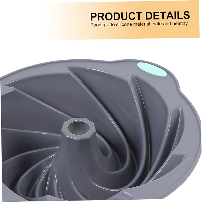 Ciieeo 1pc Non-stick Silicone Chiffon Cake Mold Light Grey Baking Tool for Dishwasher Safe and Reusable for Beginners and Professionals - Image 5