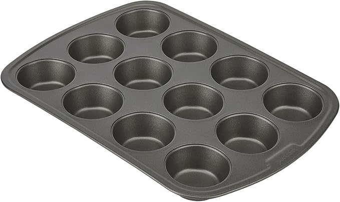 GoodCook Everyday Nonstick Steel Muffin Pan, 12 cup, Gray by GoodCook