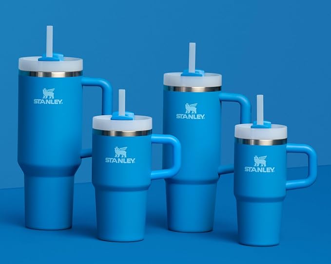 STANLEY Quencher H2.0 Flow State Tumbler, 20 oz, Azure | Handle and Straw | 3-Position Lid | Cup Holder Compatible for Travel | Insulated Stainless Steel Cup | BPA-Free - Image 6