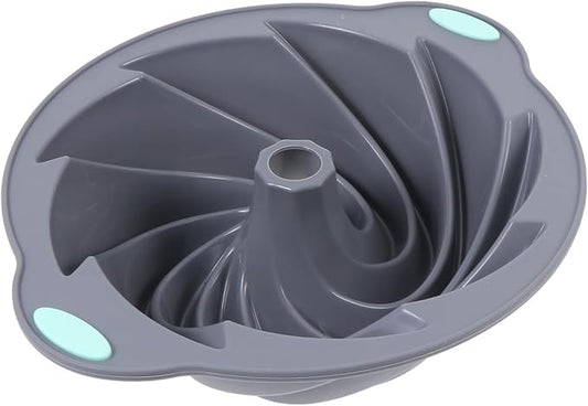 PRETYZOOM 1pc Daddio Cake Pans Alternative Silicone Dessert Spiral Cake Chiffon Mold Home Use Light Grey by PRETYZOOM