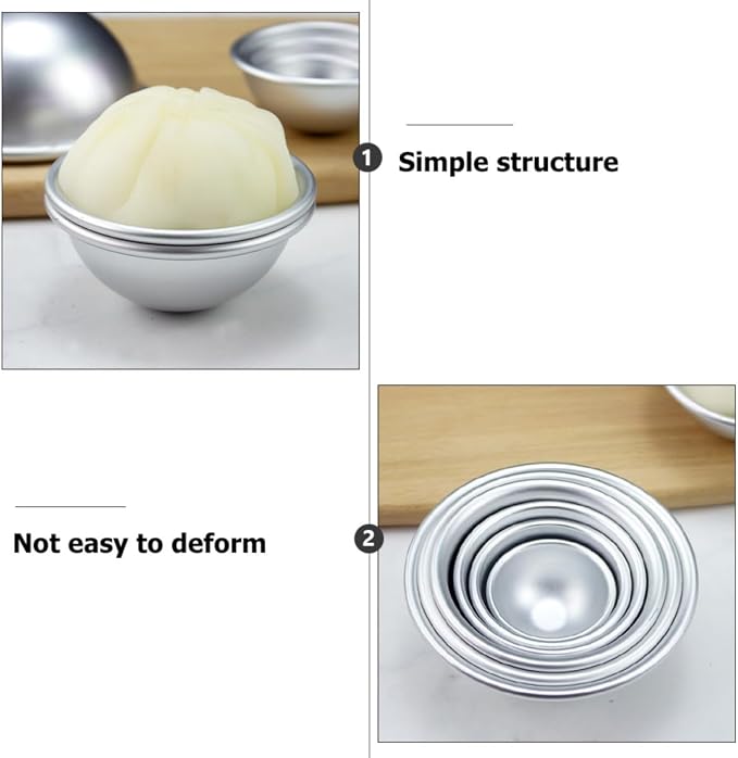 6pcs Aluminium Alloy Baking Tool Muffin and Tartlet Cake Molds with Superb Heat Conductivity and Easy to Demould Design for DIY Pudding Cake Baking and Dessert Preparation - Image 3