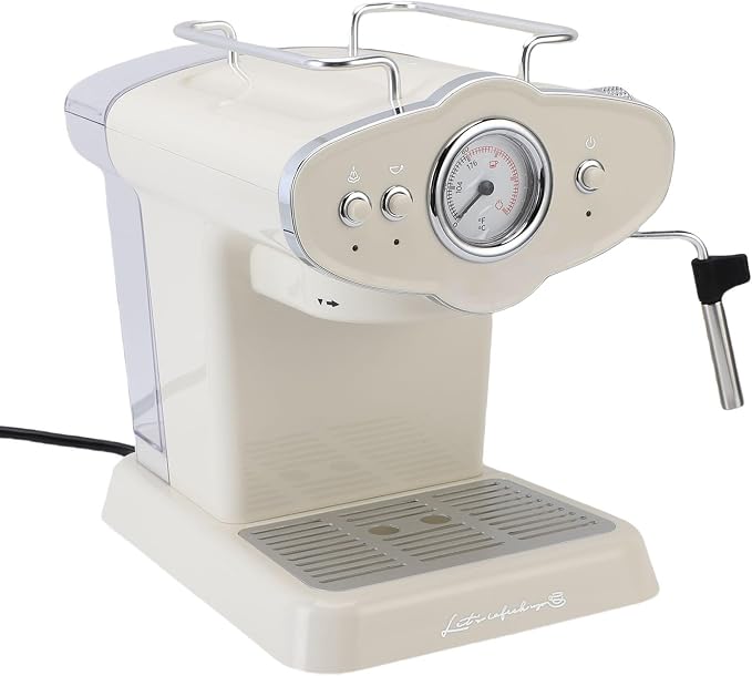 Jiawu Coffee Machine, 15 Bar Semi Automatic Coffee Maker, Steam Machine with Milk Frother Steam Wand for Cappuccino Latte Home Office Use (US Plug) - Image 3
