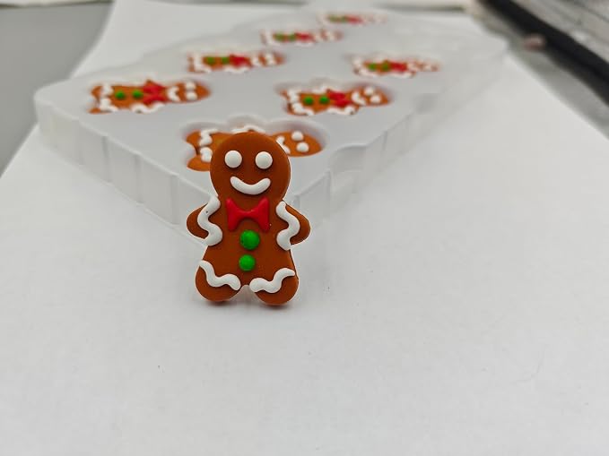Edible Christmas Themed Gingerbread Man Sugar cake decorations, perfect Icing Cookies decro for Xmas Gingerbread House, Cupcakes, Cake, Macaron, Cookies, and Cakecicles Decorating - Image 3