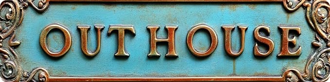 Bar Sign Bar Gifts Vintage Metal Wall Decor Sign"OUT HOUSE" Street Sign Funny Man Cave Decor Accessories for Home, Bar, Bathroom, Bedroom Unique Retro Tin Signs for Outdoor 4 X 16 inches by Unknown