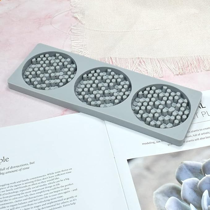 Honeycomb Silicone Mold 3D Honeycomb Lace Mat Fondant Molds Lace Pad Baking Cake Chocolate Candy Mold for Cupcake Decorating Tools Kitchen…