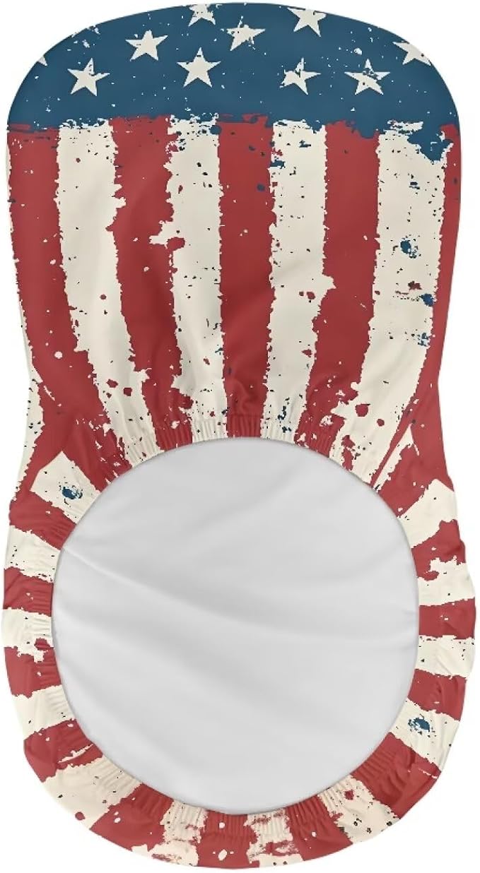 Vintage American Flag Bar Stools Set of 2 Bar Stool Slipcovers Green Leaf Non Slip Dining Chair Slipcover Swivel Chair Seat Covers Home Kitchen Furniture Protector - Image 5