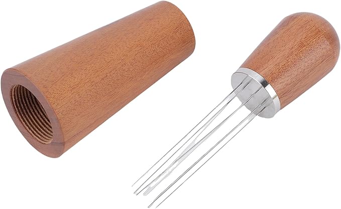 Coffee Accessories Set Coffee Tamper Needle Coffee Stirrer Tool Coffee Distribution Tool with Magnetic Coffee Dosing Funnel for 58mm Portafilter