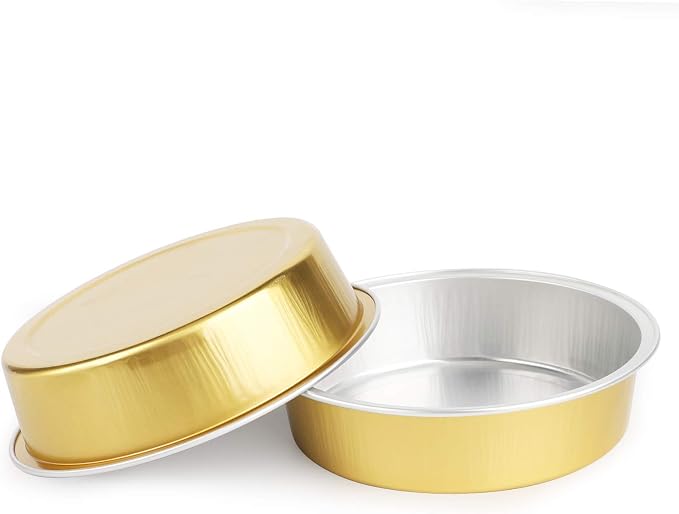 Beasea Disposable Pie Tins 4 Inch, 50 Pack Mini Tart Pans with Lids, 8 Oz Golden Aluminum Pie Pan Tin Tart Pans Round Oven Baking Mini Cake Pan for Pie Tart Quiche - Image 6