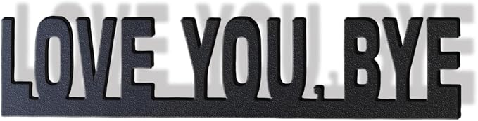 2025 New Year Gift - Cute Metal Door Topper Love You Bye Over Door Frame Decor Corner Sign Black Ornaments Wood Decorations Funny Christmas (LOVE YOU BYE) - Image 2