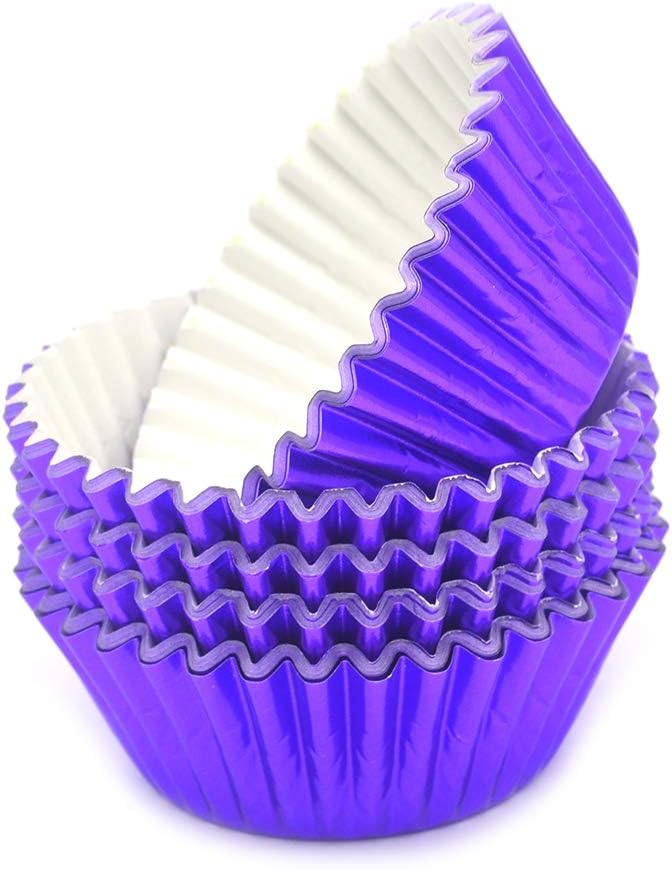 Standard Purple Foil Cupcake Liners Muffin Baking Cups for Party and More, 100-Count - Image 3