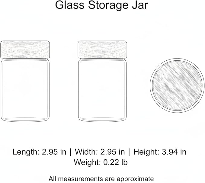 Clear Glass Storage Jar with Acacia Wood Lid - Kitchen Canister for Pantry Organization, Countertop Display, and Dry Food Storage - Image 7