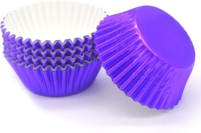 Standard Purple Foil Cupcake Liners Muffin Baking Cups for Party and More, 100-Count - Image 4