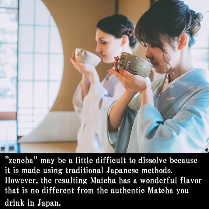 zencha - Japan Kyoto Organic Green Tea Matcha Powder - brilliant dark green - 100% naturally ceremonial grade - zen tea - (1.76 Ounce)