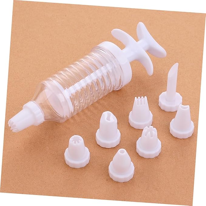 Cake Piping Kit with Replaceable Nozzles Injection Syringe for Cake and Cookie Decorating Multipattern Pastry Tips for Frosting and Cream Filling