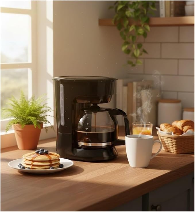 Coffee Makers, 12-Cup Coffee Machines with Reusable Filter | Removable Filter Basket, Keep Hot(Black) - Image 5